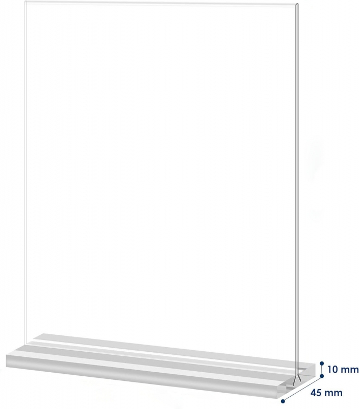New show T-shaped 8.5x11 Acrylic Vertical Double-Sided Display Sign Holder