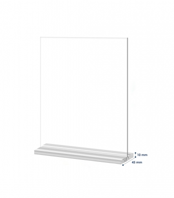 Foldable T shape 11x8.5 Acrylic Horizontal Double-Sided Display Sign Holder